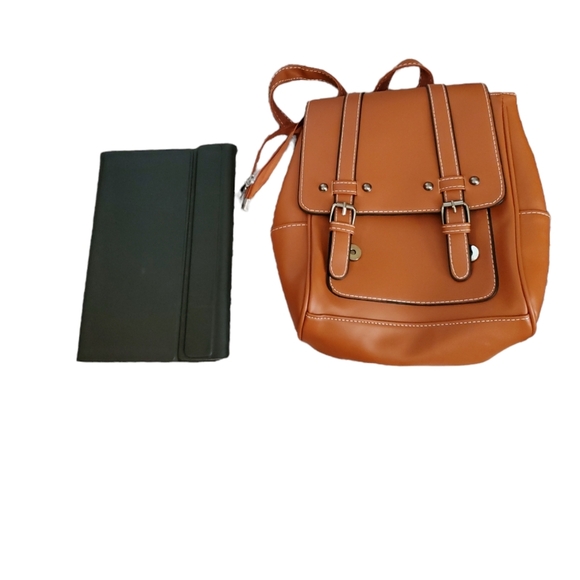Cognac Brown Crossbody Backpack - Picture 12 of 12